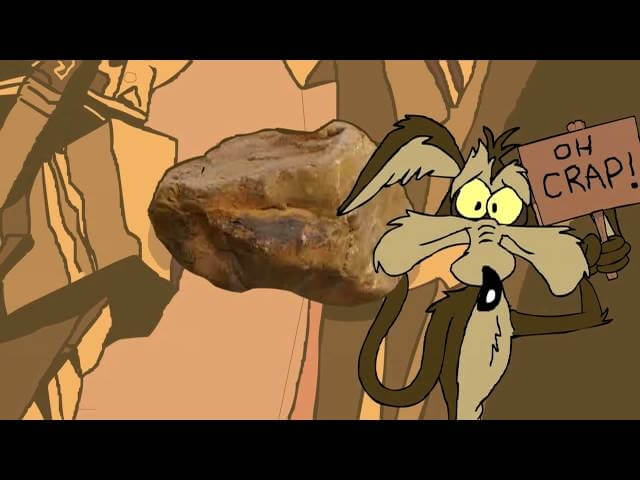 Wile E. Coyote stars in a cartoony 127 Hours