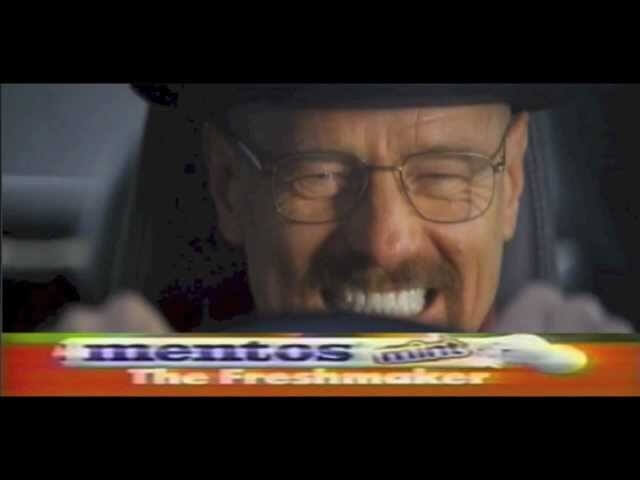 Meth-os, the freshmaker: Breaking Bad as a Mentos commercial