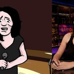 Jen Kirkman hides in a broom closet to escape drunken patriots