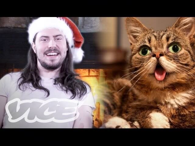 Watch Andrew W.K. and feline Internet sensation Lil Bub wish you happy holidays