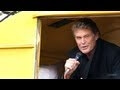 David Hasselhoff protests plans to tear down the Berlin Wall 