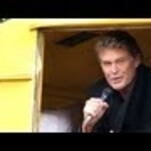 David Hasselhoff protests plans to tear down the Berlin Wall 