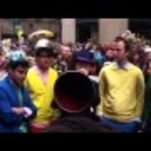 Today in "huh?": Steve Buscemi and Vampire Weekend marched in NYC's Easter Bonnet parade together 