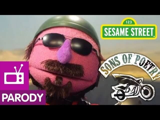 Sesame Street parodies Sons Of Anarchy with "Sons Of Poetry," complete with little Jax and Clay Muppets