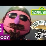 Sesame Street parodies Sons Of Anarchy with "Sons Of Poetry," complete with little Jax and Clay Muppets