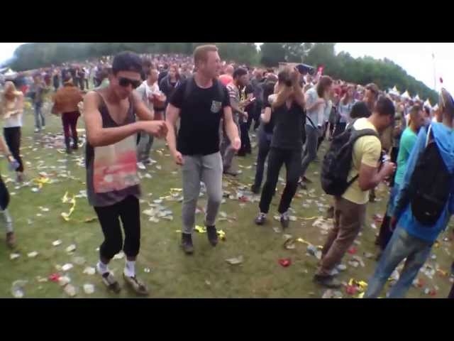 Video of a bunch of ravers dancing to the Benny Hill song is pretty funny