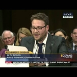 Seth Rogen testified about Alzheimer's to a nearly empty Senate chamber yesterday