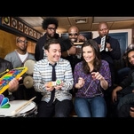 Idina Menzel, Jimmy Fallon, and The Roots played "Let It Go" using classroom instruments