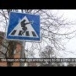 A crosswalk in Norway makes citizens do a Monty Python silly walk