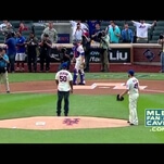 50 Cent threw a horrible first pitch last night