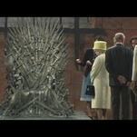 Queen of England pays visit to other fancy chair on Game Of Thrones set