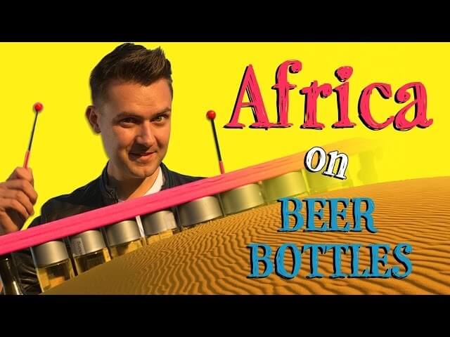 A group of beer-bottle musicians covered Toto’s “Africa”