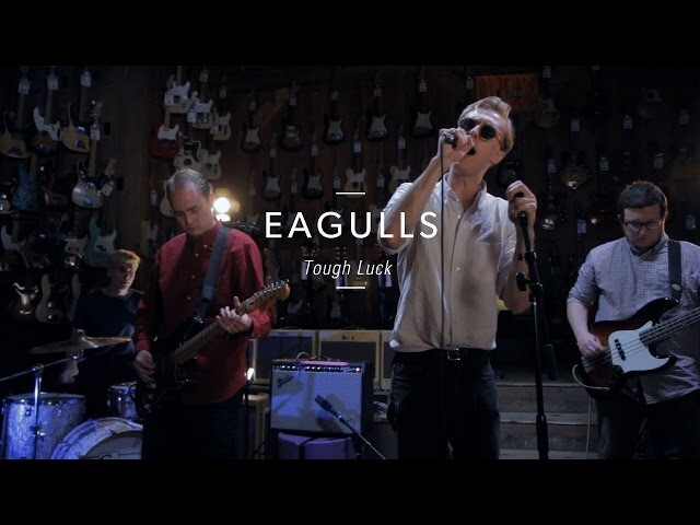 Exclusive: Watch Eagulls do “Tough Luck” in a room filled with vintage guitars