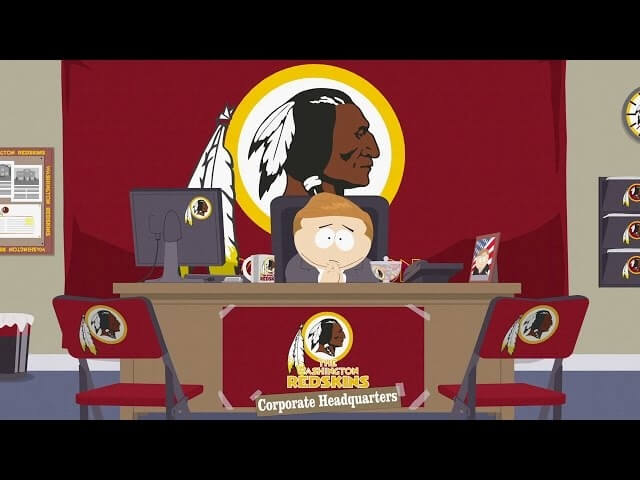 South Park mocks Washington Redskins during Redskins game