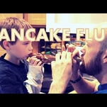 This is how to make a flute out of a pancake