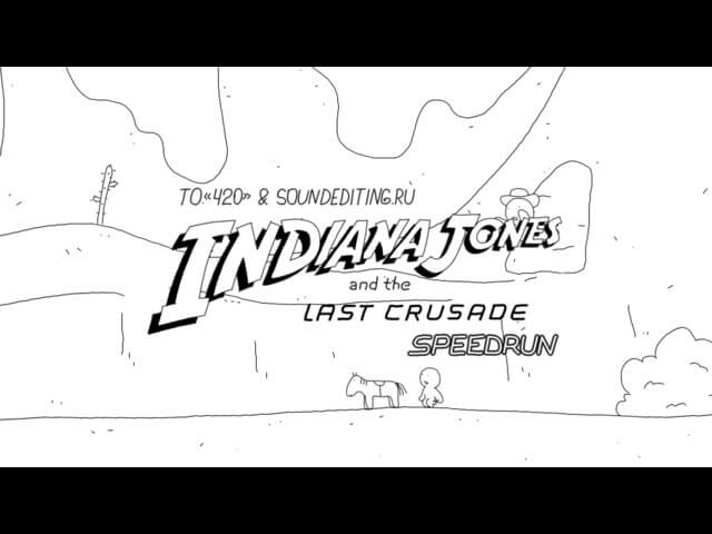 Here’s Indiana Jones And The Last Crusade as a one-minute animated “speedrun”