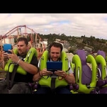 Giant Bomb discovers that it’s difficult to play Super Mario 3 while riding a roller coaster