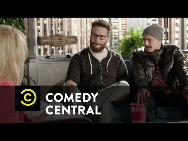 Watch Kroll Show’s Liz hang out with Seth Rogen and James Franco