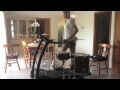 Man shames you by playing drums while running on treadmill