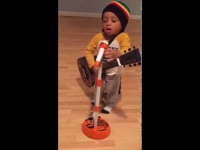 Just try and resist this 2-year-old Bob Marley impersonator