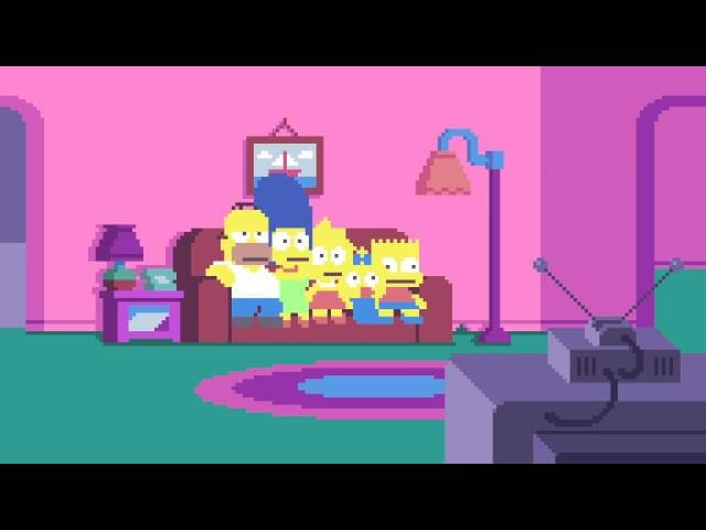 Pixel artists tackle The Simpsons in this great couch gag