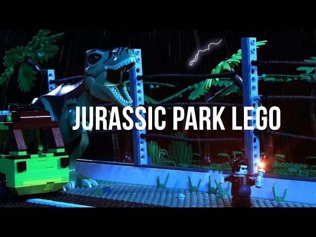 A father/daughter team recreated some amazing Jurassic Park scenes in Lego