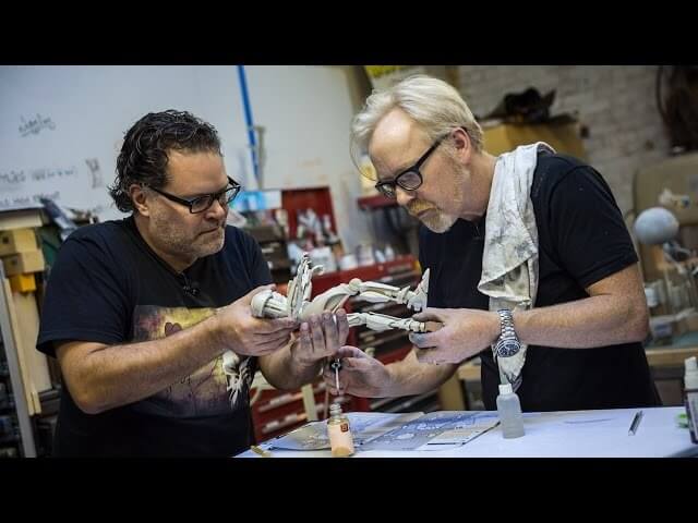 Adam Savage’s One Day Builds assembles a Cylon with BSG’s Aaron Douglas