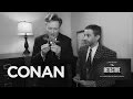 Conan O’Brien and his exasperated producer escape a puzzle room