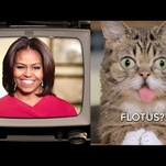 Michelle Obama experiences the Lil Bub workout