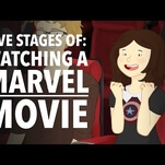 Learn the 5 stages of watching a Marvel movie