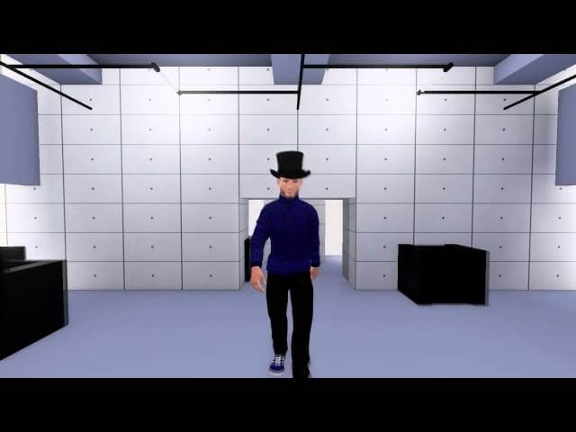 Control virtual Jamiroquai in game based on the “Virtual Insanity” music video