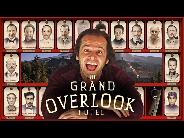 Book a room at The Grand Overlook Hotel, a mashup of Wes Anderson and The Shining