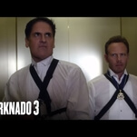 Teaser for Sharknado 3 compares it to Godfather III and Dark Knight Rises, so that’s good