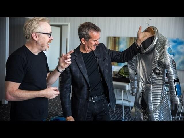 Adam Savage and astronaut Chris Hadfield spacewalk through Comic-Con