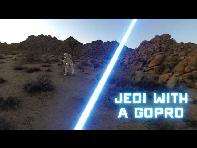 Jedi straps on a GoPro for first person POV fighting