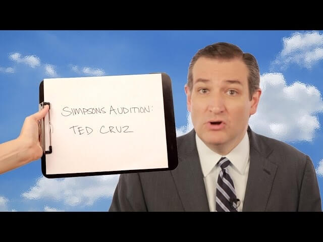 Ted Cruz’s awful Simpsons impressions are good for keepin’ down the urges