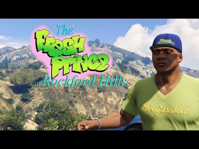 Grand Theft Auto’s Franklin Clinton as the gun-toting Fresh Prince of Rockford Hills