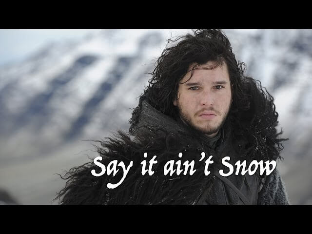 “Say It Ain’t Snow” blends Weezer sounds with recent Game Of Thrones angst