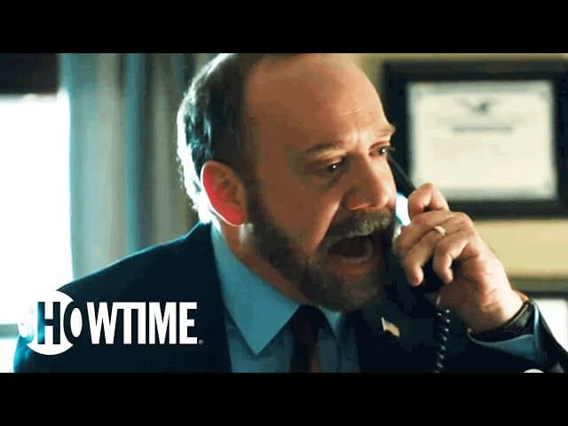 Paul Giamatti does indeed yell in the trailer for Showtime’s Billions