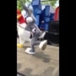 A guy in a Bugs Bunny suit doing the “Whip/Nae Nae,” just because