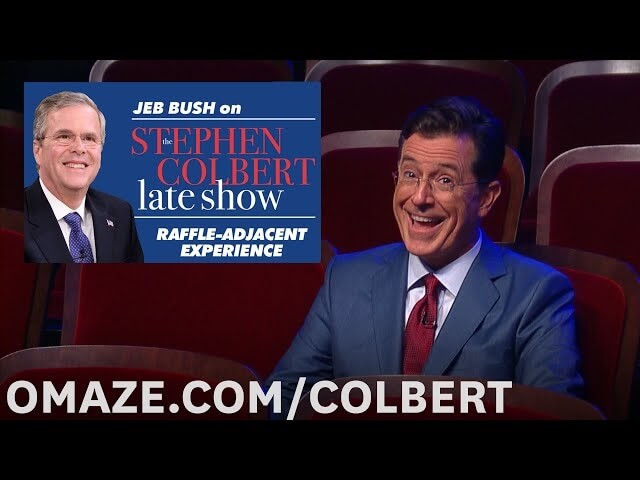 Stephen Colbert launches counter-raffle to Jeb Bush’s Late Show ticket raffle