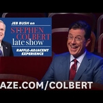 Stephen Colbert launches counter-raffle to Jeb Bush’s Late Show ticket raffle