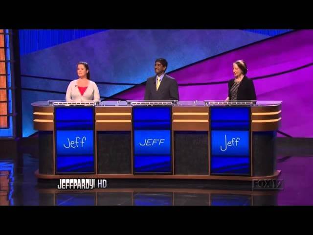 “Jeffpardy!” is a Jeopardy! parody that jokes about Jeff