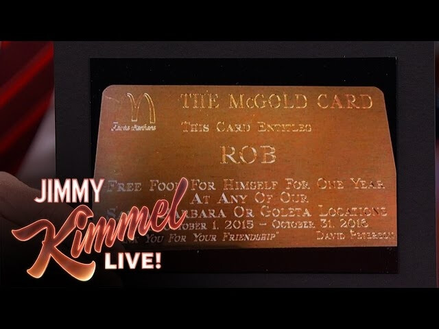 Rob Lowe has a McDonald’s Gold Card, which is apparently a thing