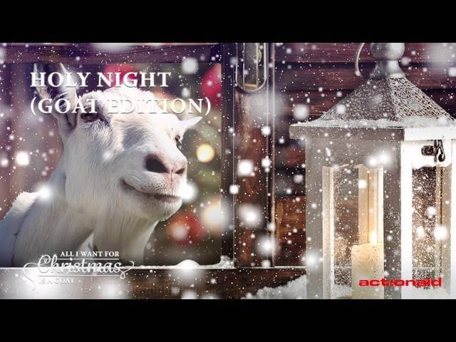 Goats scream their way through Christmas carols for a good cause