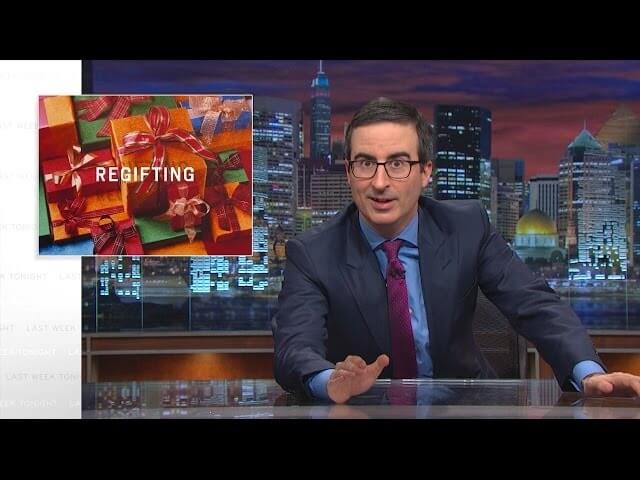 John Oliver lays down some ground rules for regifting Christmas presents