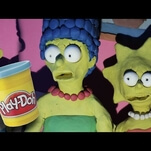 The Simpsons meets You’re Next in this claymation couch gag