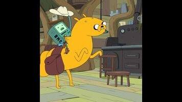 BMO gets aggressive when he stages an elaborate Adventure Time western