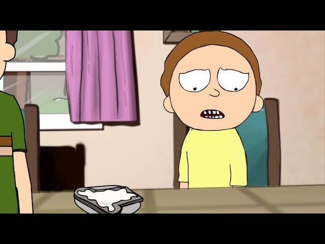 This improvised Rick And Morty scene is pretty gross