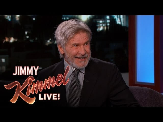 Harrison Ford seems a little too excited to play Indiana Jones again